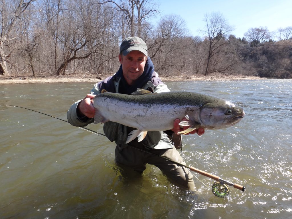 Guide Graham with a large Steelhead