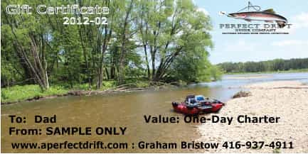 Ontario fishing guide gift certificate